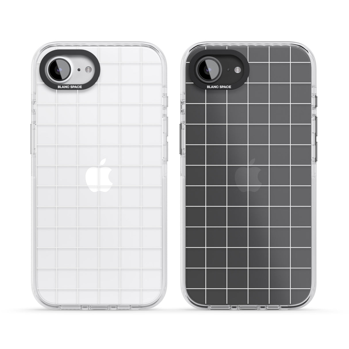 Simplistic Large Grid Pattern White (Transparent)