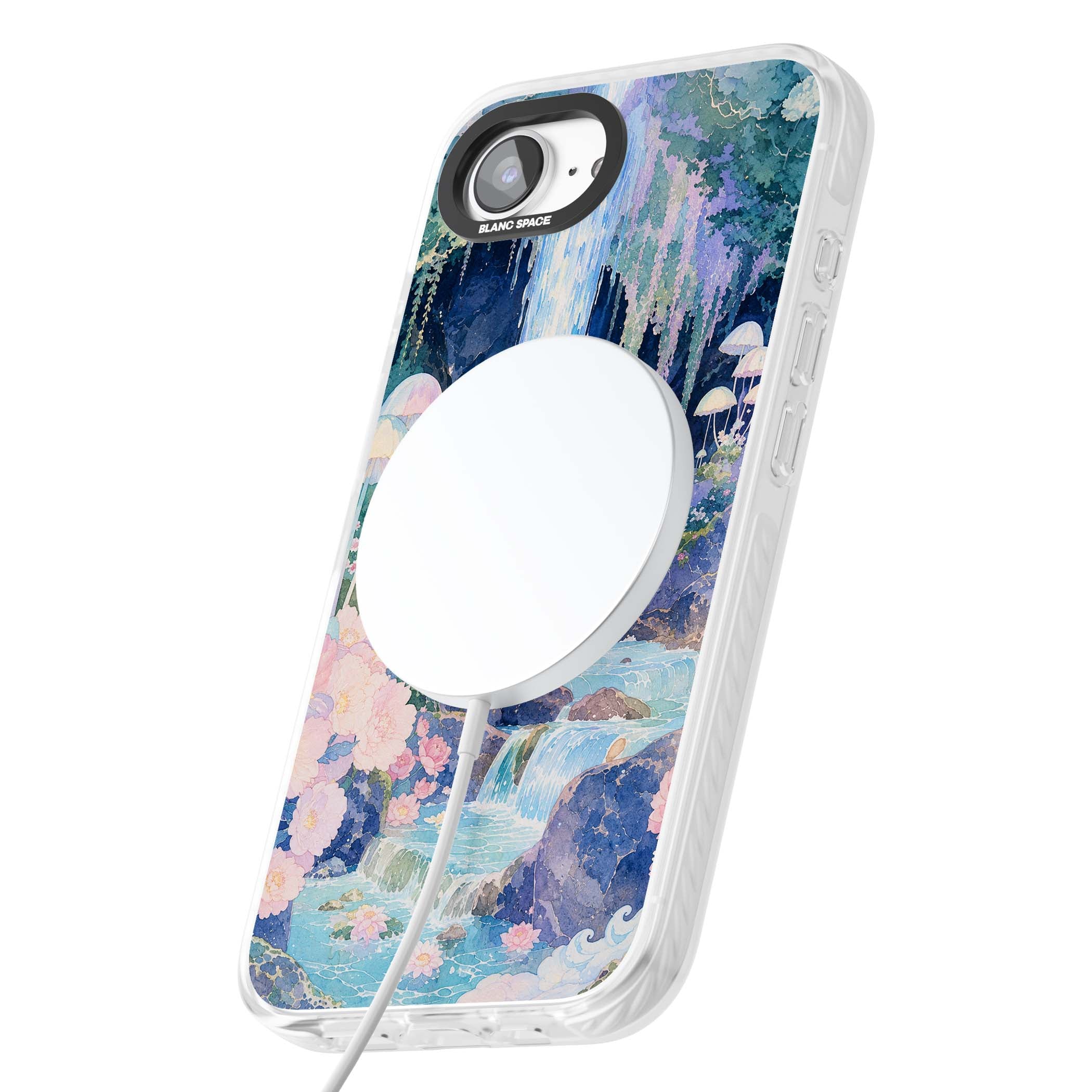 Mystic Waterfall art iPhone case | Impact Magsafe case for iPhone 16e, iPhone 17e