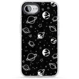 Cosmic Outer Space Design White on Black