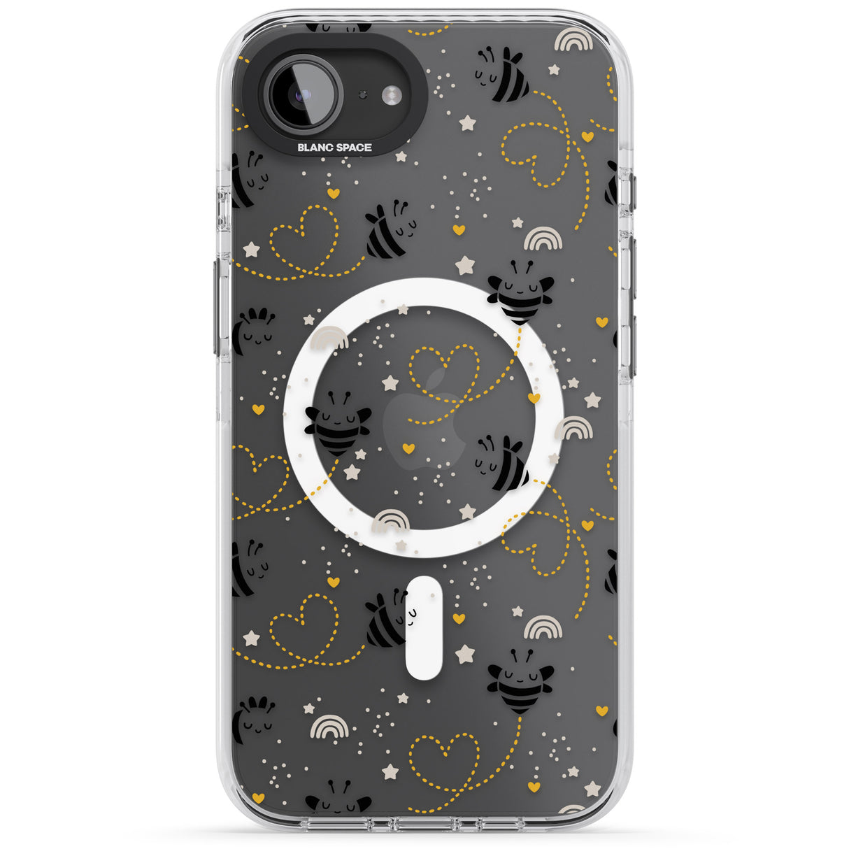 Sweet as Honey Patterns: Bees & Hearts (Clear)