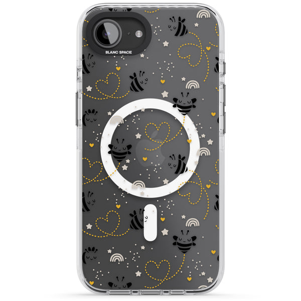 Bee Hearts Pattern