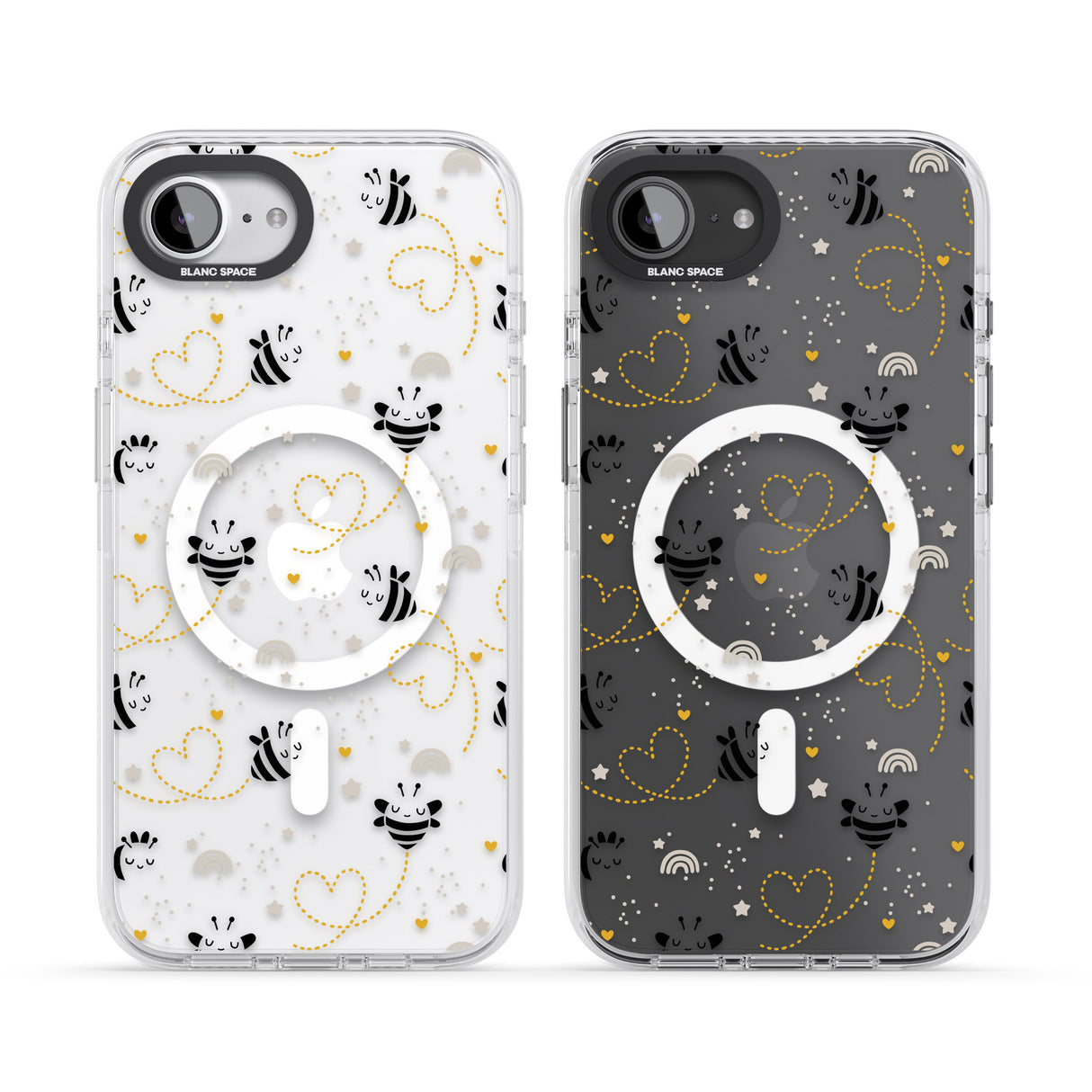 Sweet as Honey Patterns: Bees & Hearts (Clear)