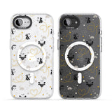 Sweet as Honey Patterns: Bees & Hearts (Clear)