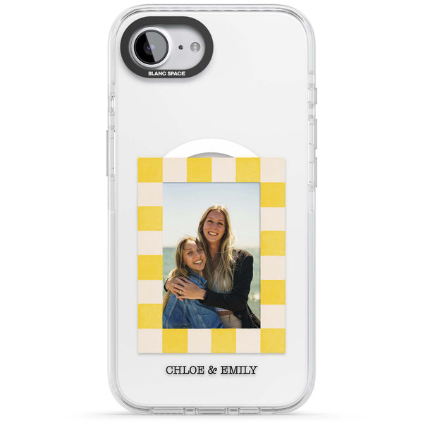 Personalised Yellow Check Photo