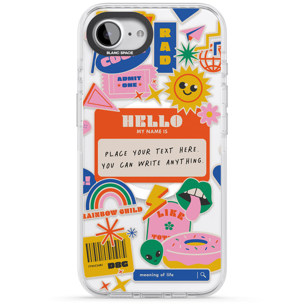 Personalised Retro Nametag Sticker