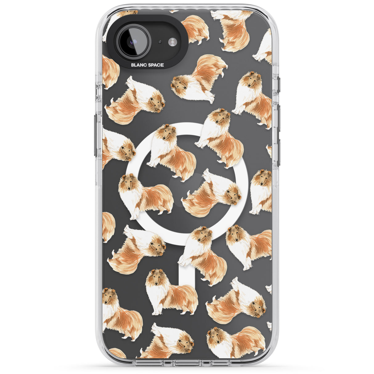 Rough Collie Watercolour Dog Pattern