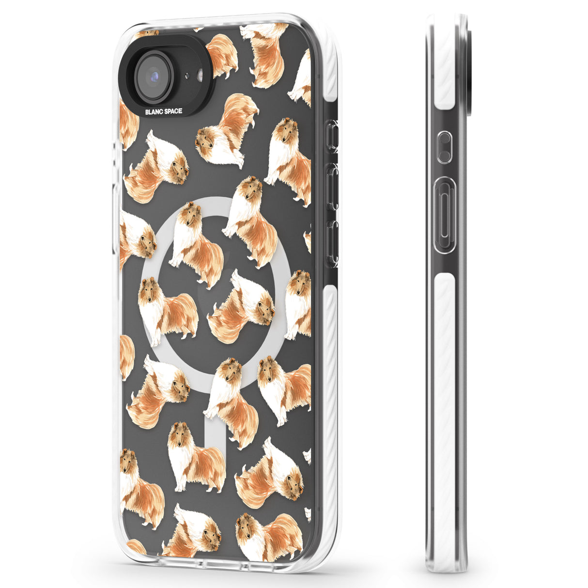 Rough Collie Watercolour Dog Pattern