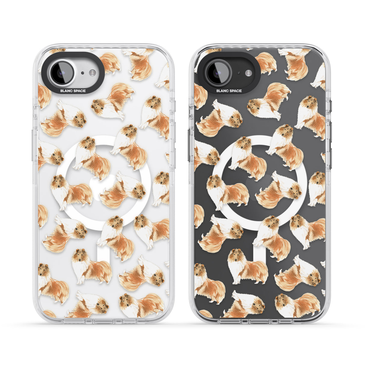 Rough Collie Watercolour Dog Pattern