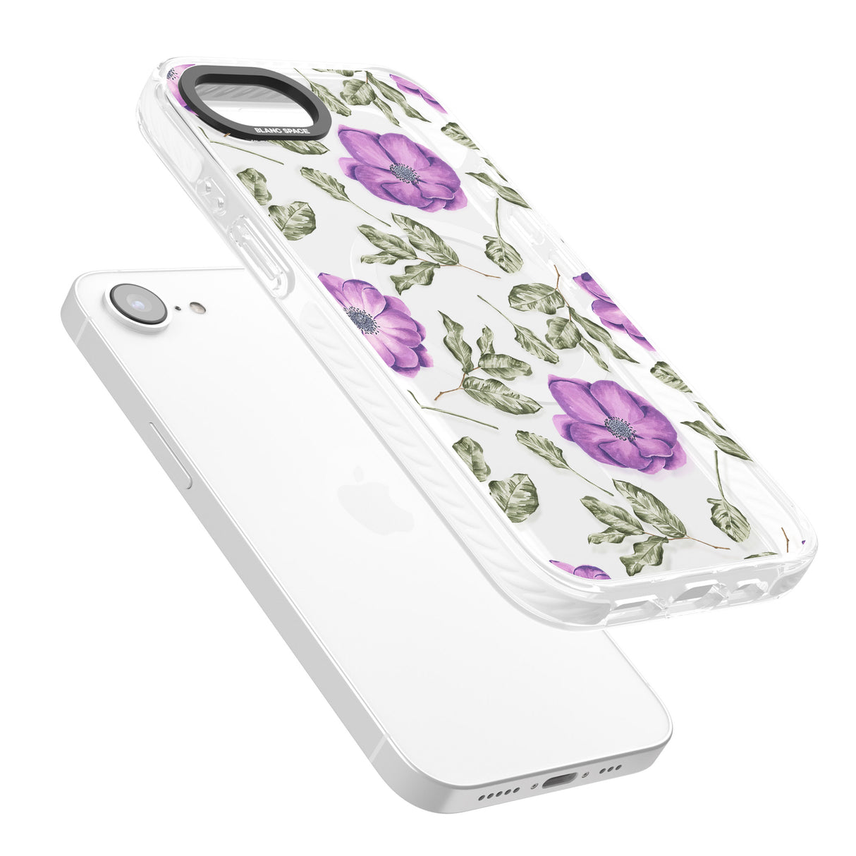 Purple Blossoms Transparent Floral