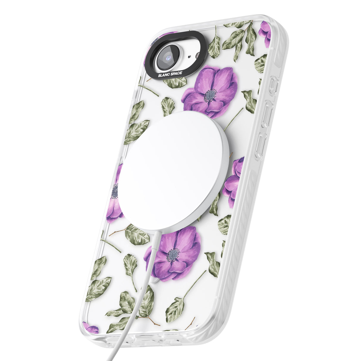 Purple Blossoms Transparent Floral