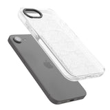 Funky Floral Patterns White on Clear
