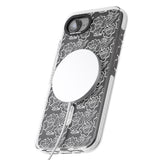 Funky Floral Patterns White on Clear