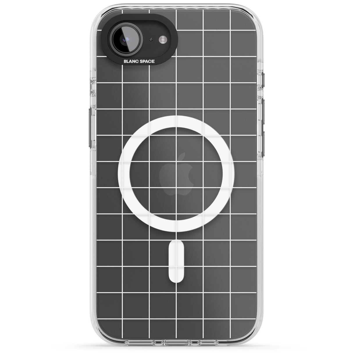 Simplistic Large Grid Pattern White (Transparent)