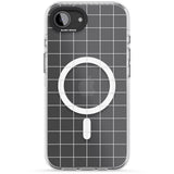 Simplistic Large Grid Pattern White (Transparent)