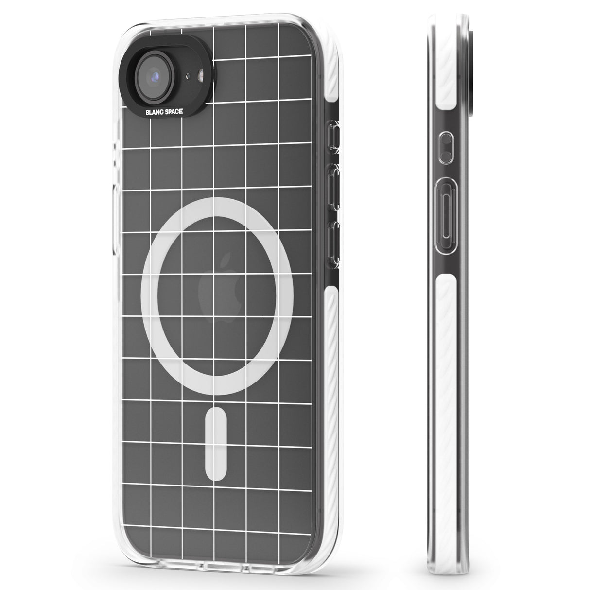 Simplistic Large Grid Pattern White (Transparent)