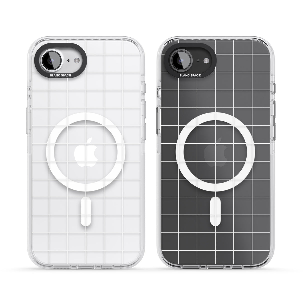 Simplistic Large Grid Pattern White (Transparent)