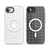 Simplistic Large Grid Pattern White (Transparent)