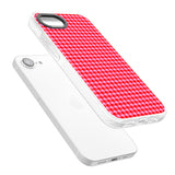 Neon Pink & Red Houndstooth Pattern