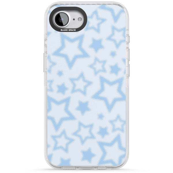 Blue Halftone Stars