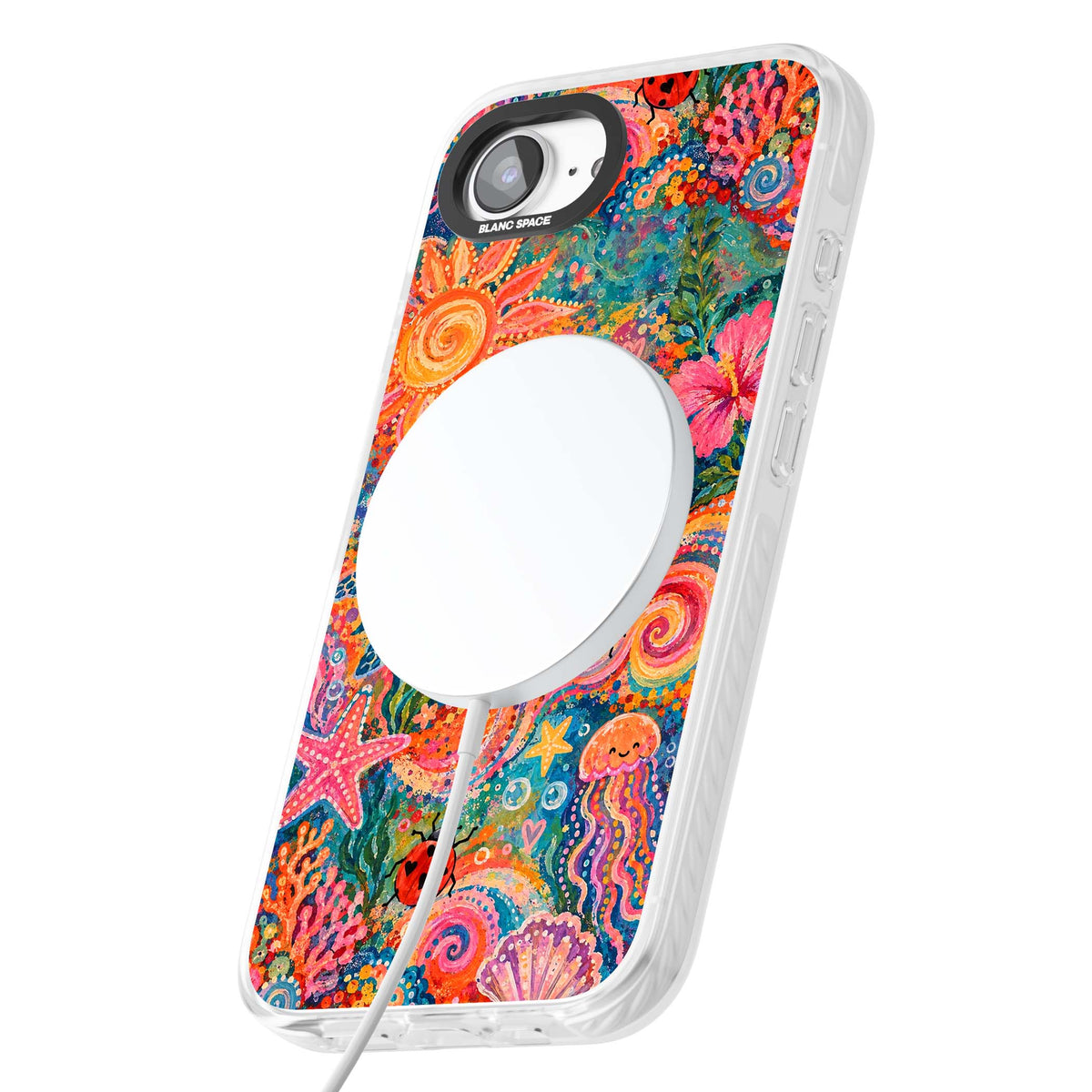 Coral Whimsy for her iPhone case | Impact Magsafe case for iPhone 16e, iPhone 17e
