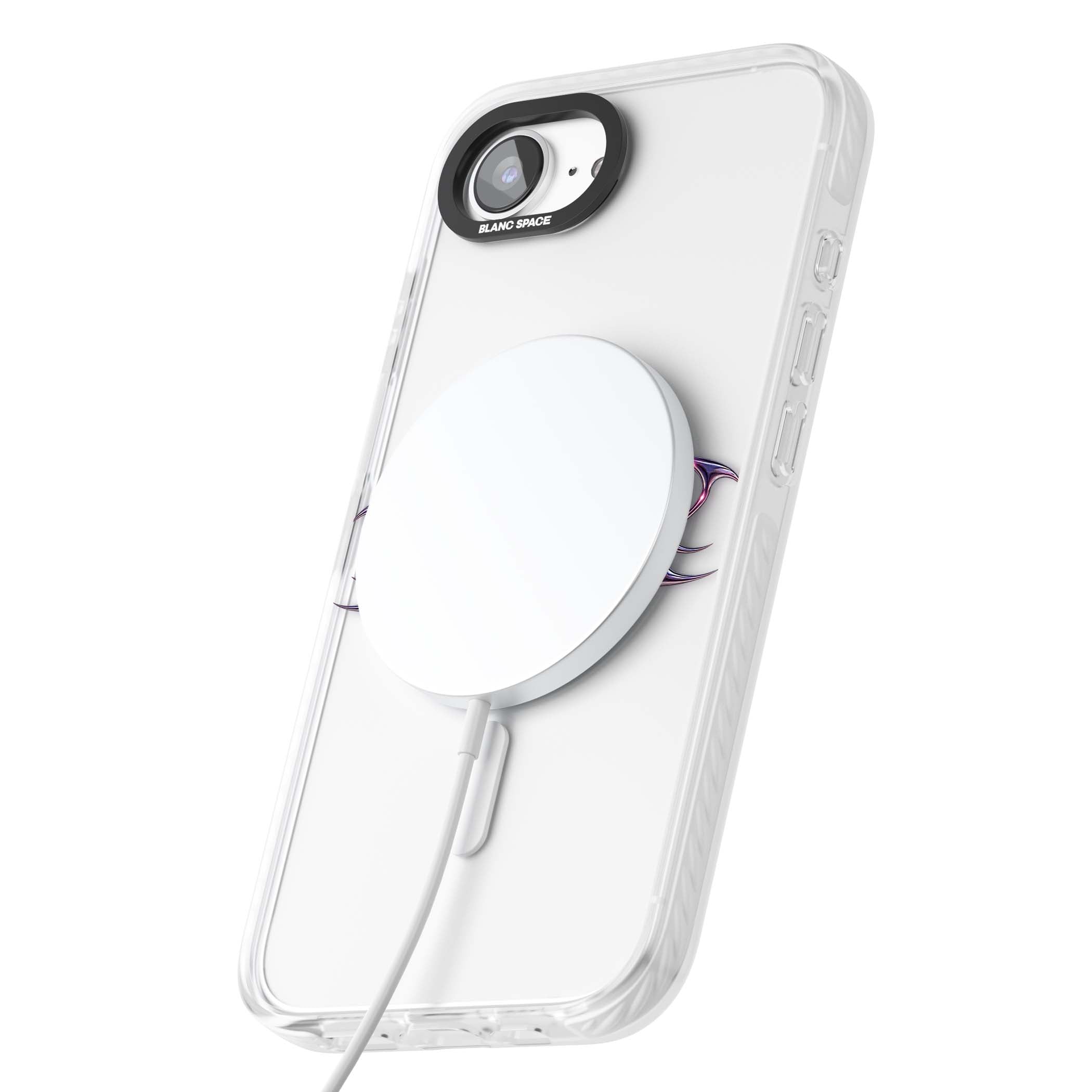Pink Chrome Heart y2k iPhone case | Impact Magsafe case for iPhone 16e, iPhone 17e