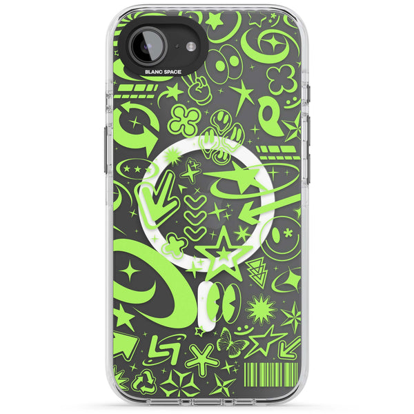 Neon Green Y2K Pattern