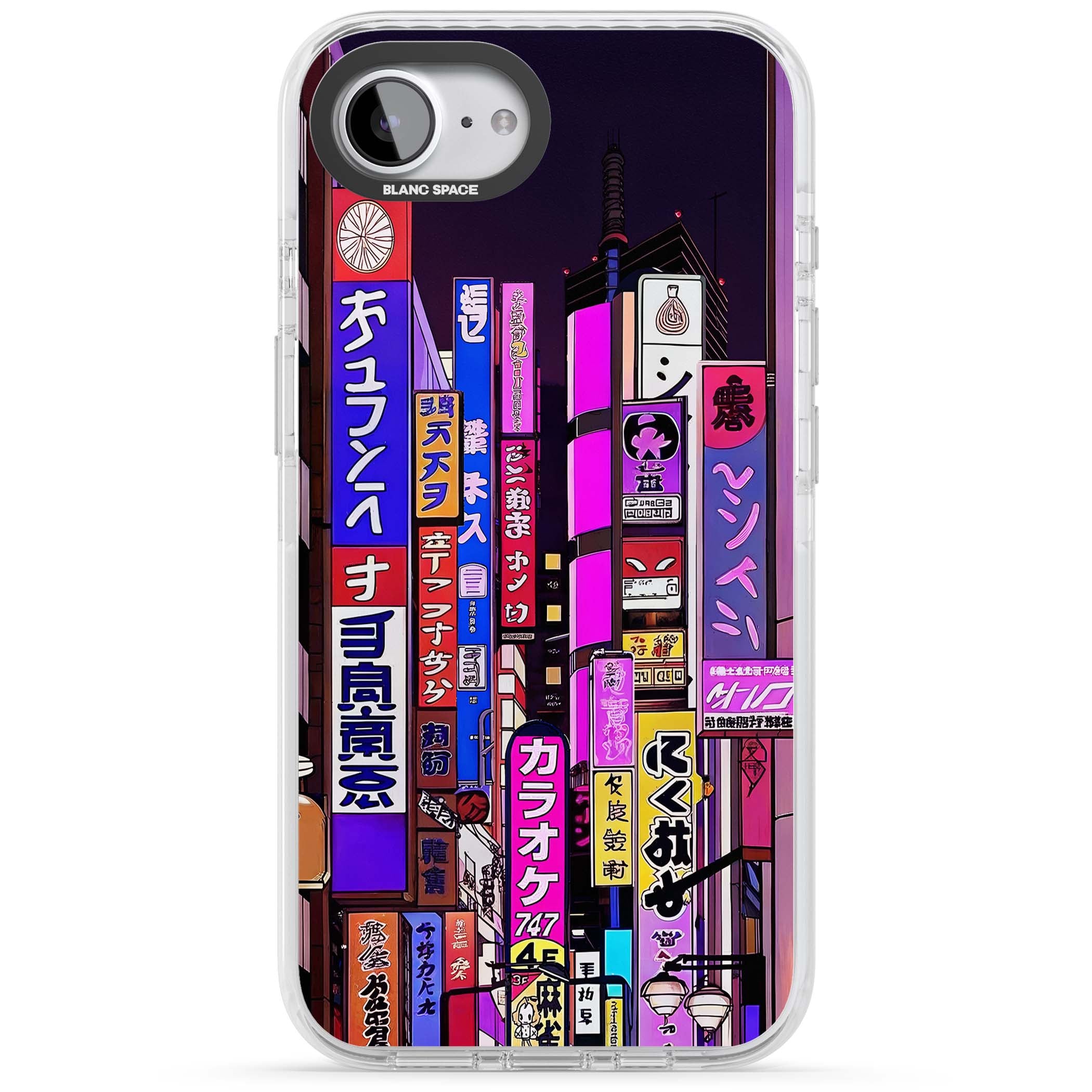 NEON NIGHT anime iPhone case | Clear Impact case for iPhone 16e, iPhone 17e