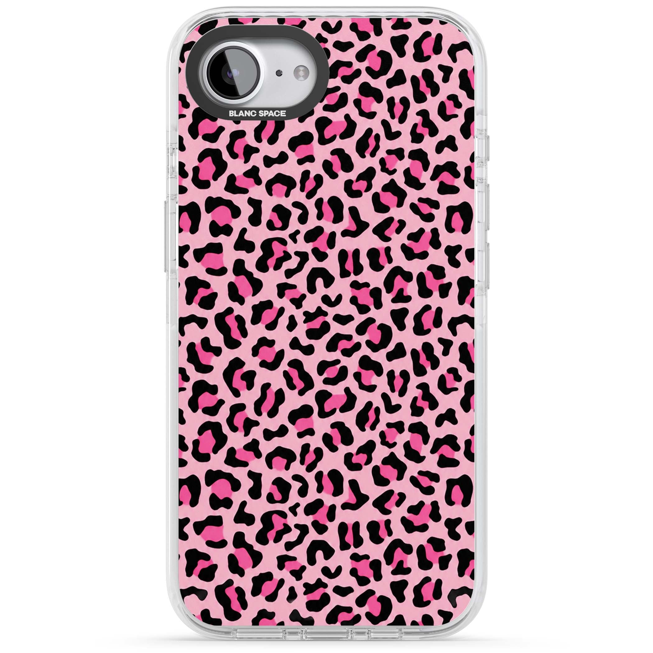 Pink Leopard baddie iPhone case | Clear Impact case for iPhone 16e, iPhone 17e