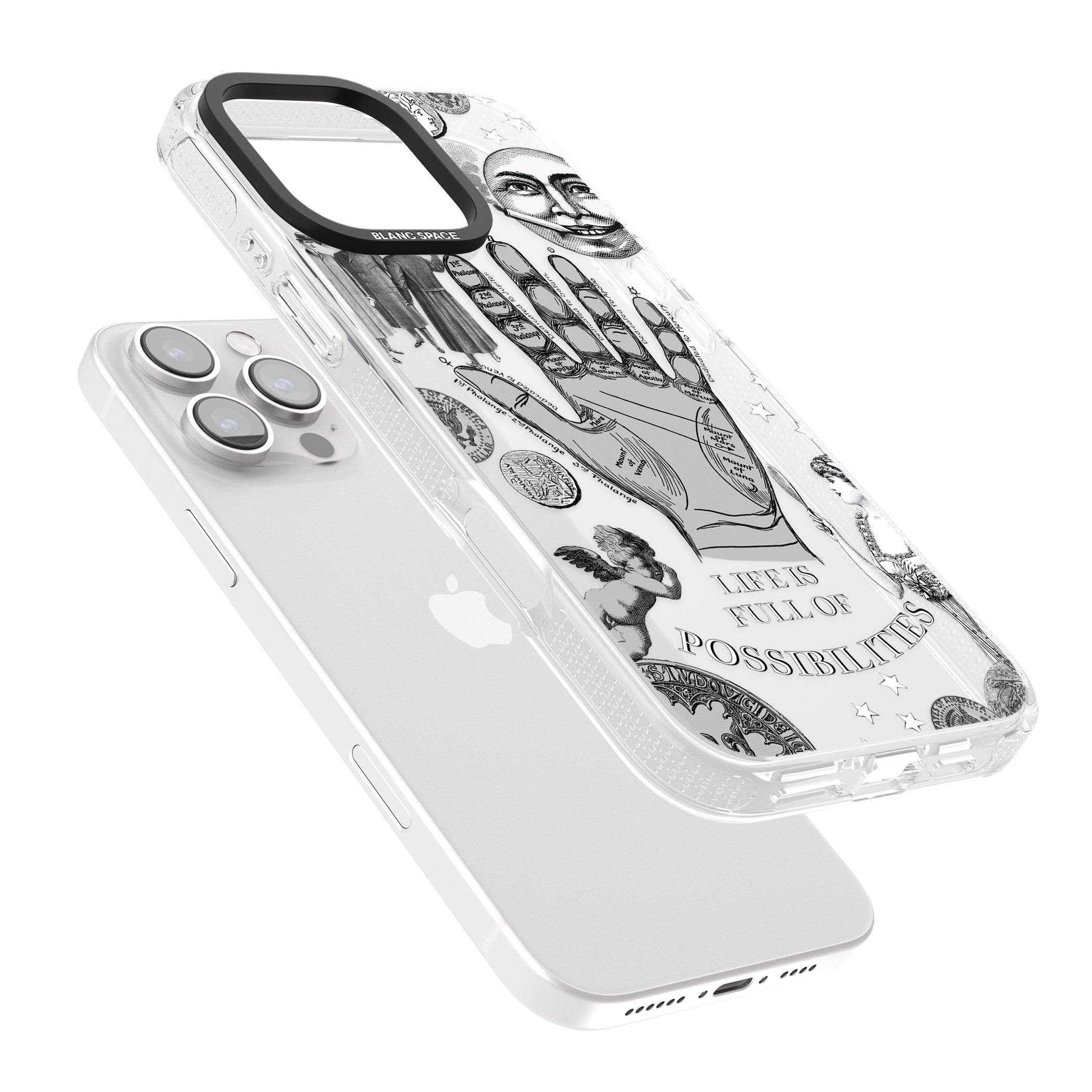 Life is Full of Possibilities iPhone 16 Pro Max / 16 Pro Clear Case Impact Air - Blanc Space