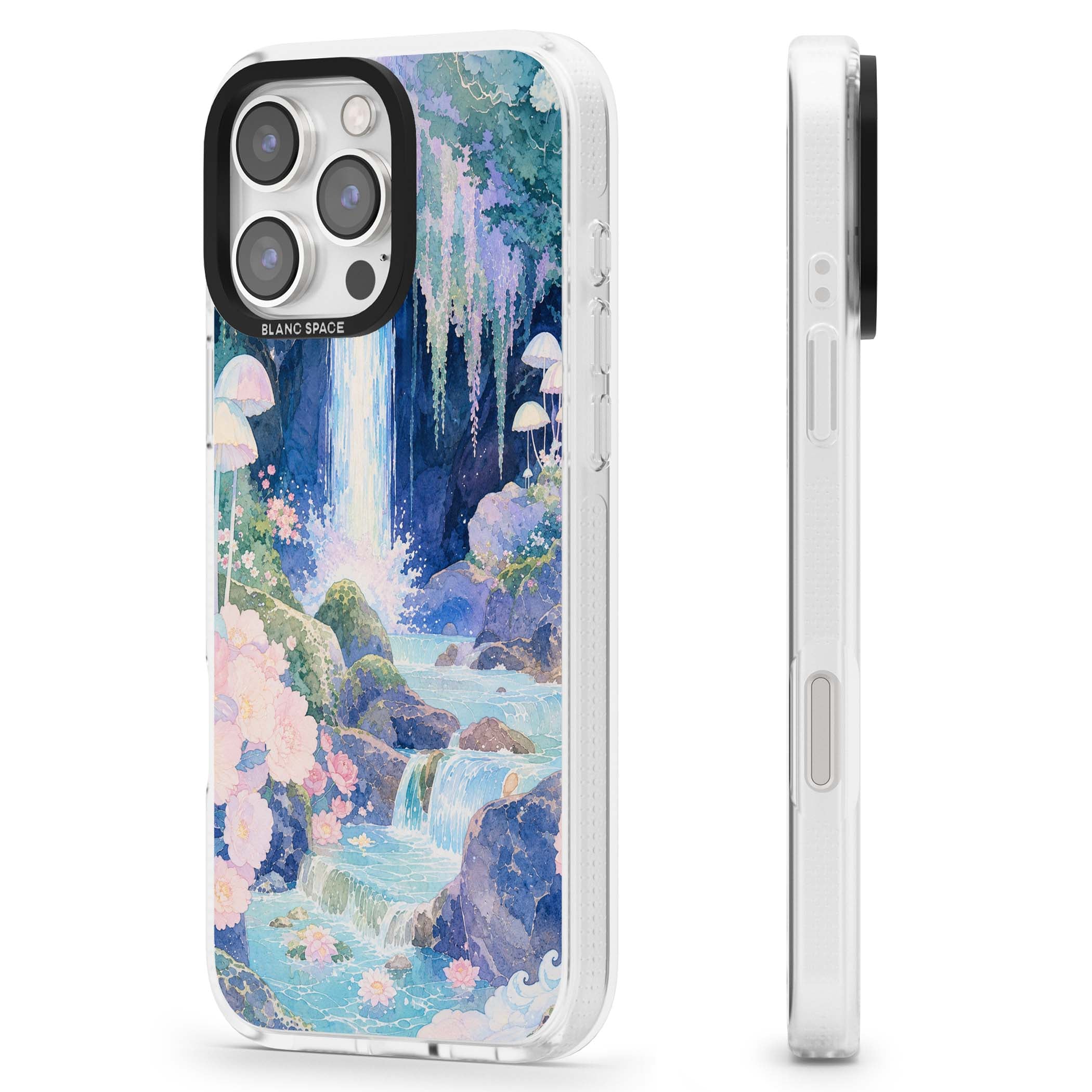 Mystic Waterfall art iPhone case | Clear Case Impact Air case for iPhone 16 Pro, iPhone 16 Pro Max