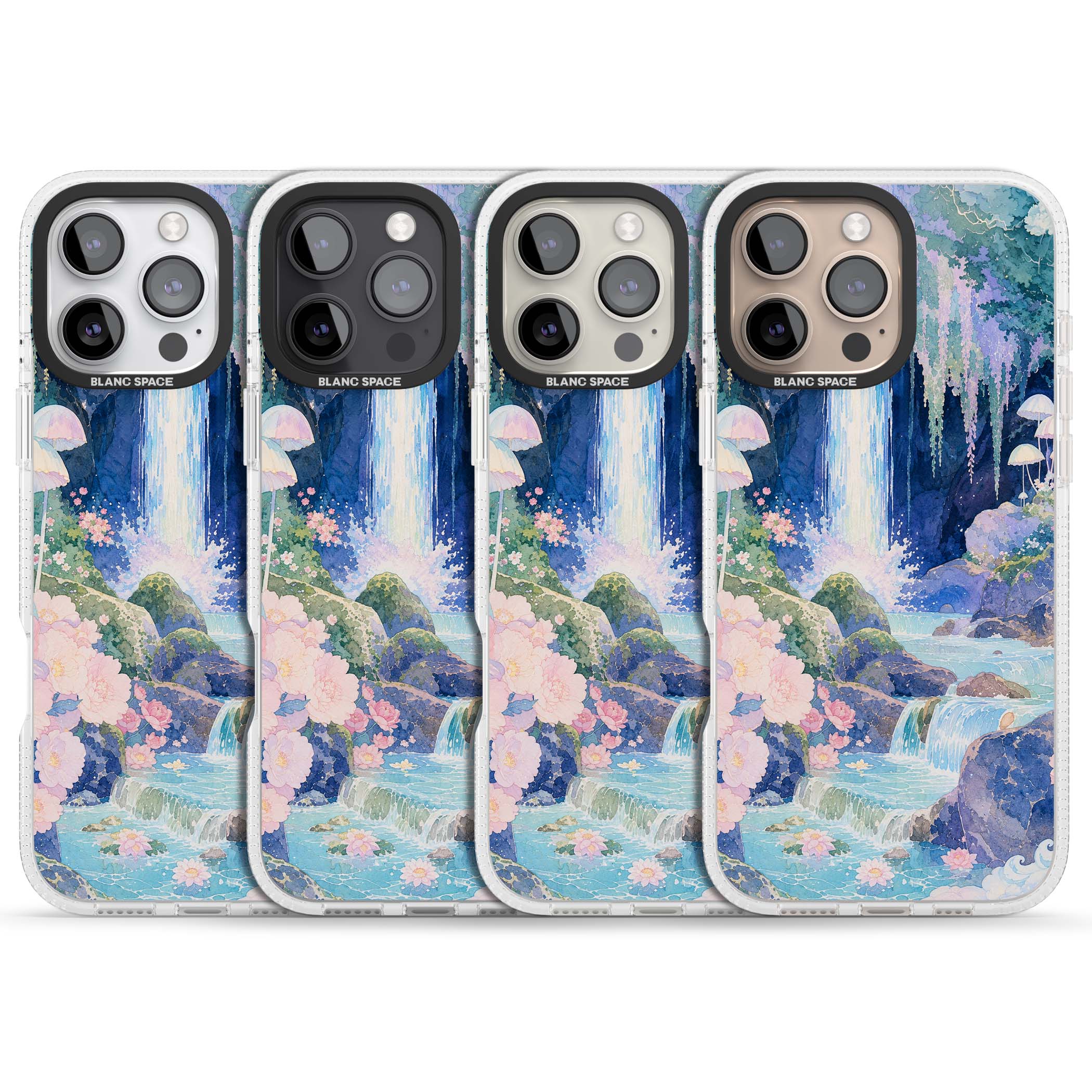 Mystic Waterfall art iPhone case | Clear Case Impact Air case for iPhone 16 Pro, iPhone 16 Pro Max