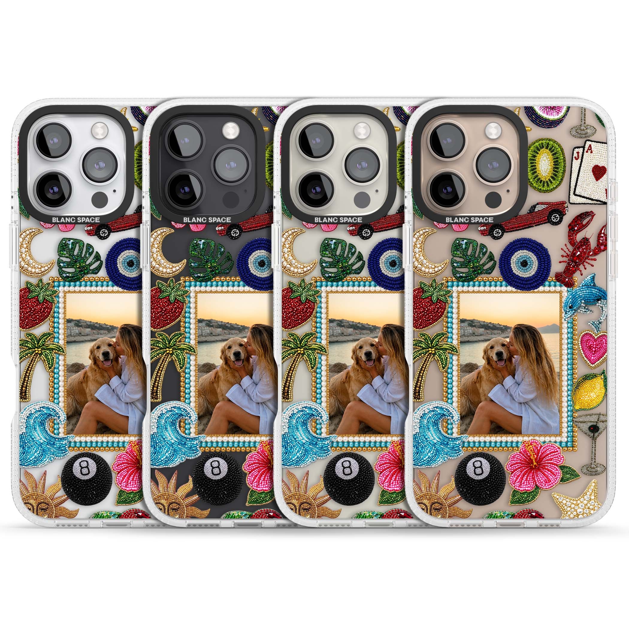Beaded Photo coastal iPhone case | Clear Case Impact Air case for iPhone 16 Pro, iPhone 16 Pro Max
