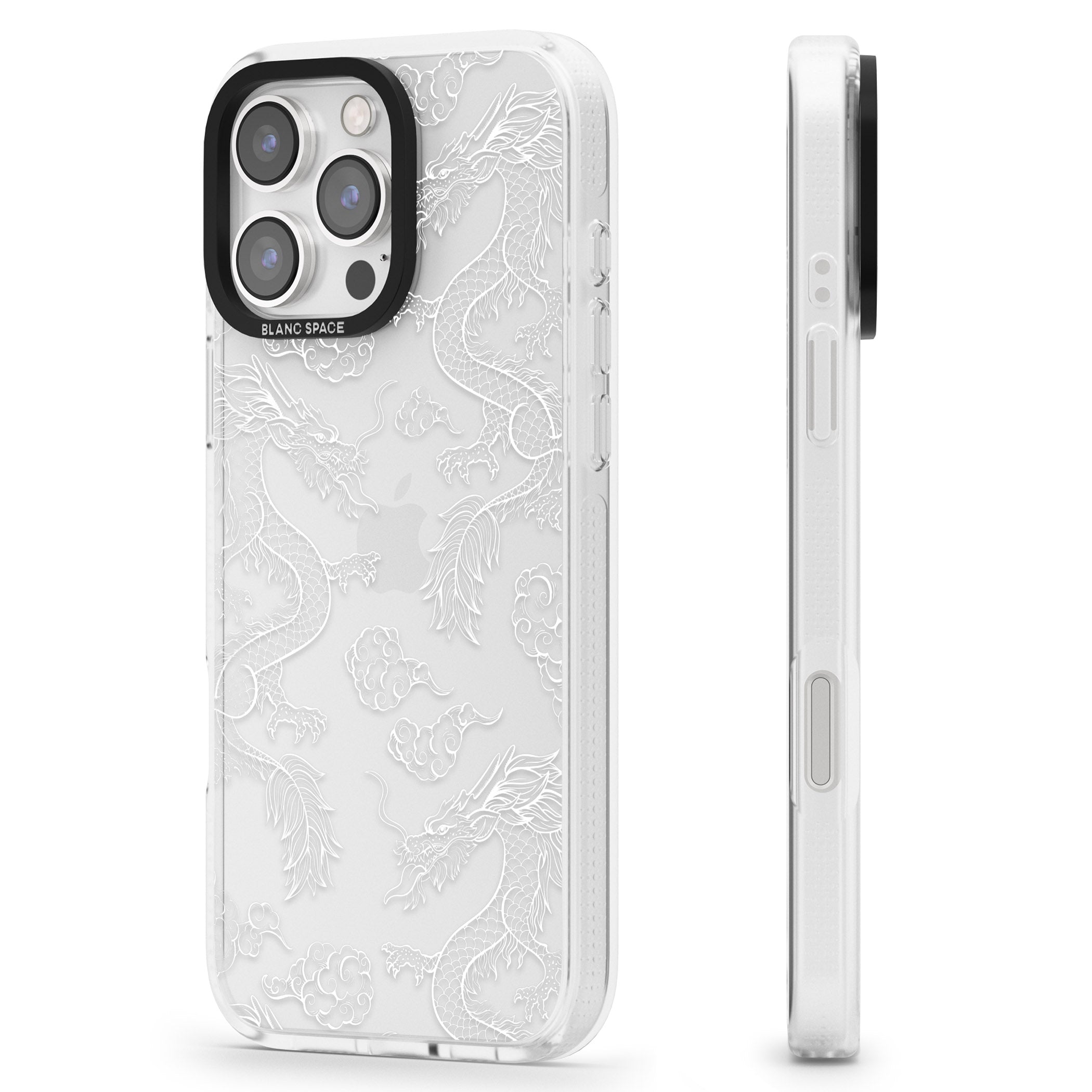 Personalised Name iPhone 16 Pro Max / 16 Pro Clear Case Impact Air - Blanc Space