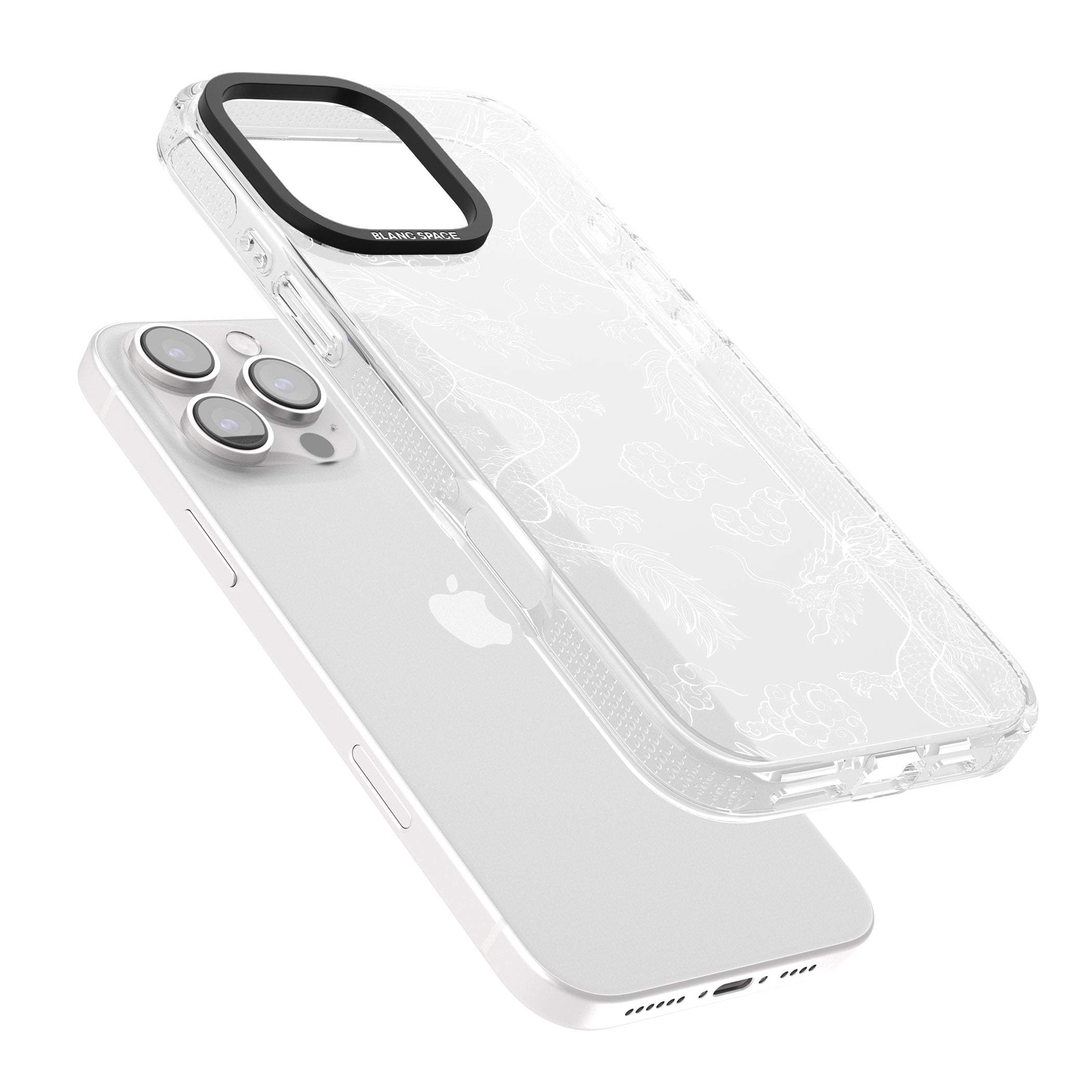 Personalised Name iPhone 16 Pro Max / 16 Pro Clear Case Impact Air - Blanc Space