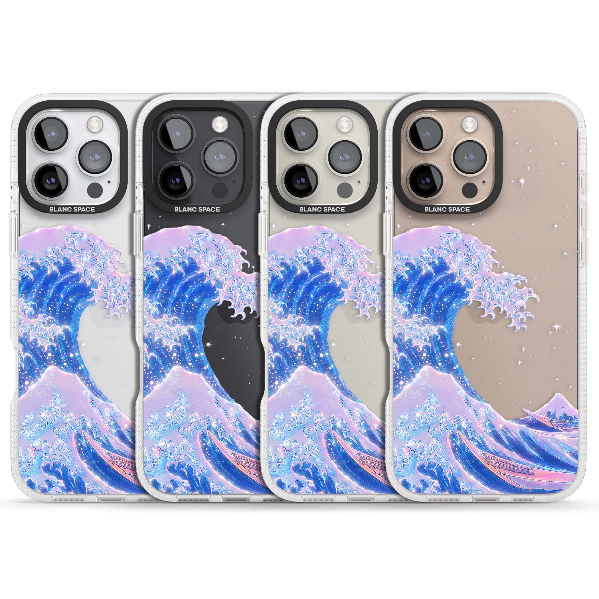 The Great Wave In Opal japanese iPhone case | Clear Case Impact Air case for iPhone 16 Pro, iPhone 16 Pro Max