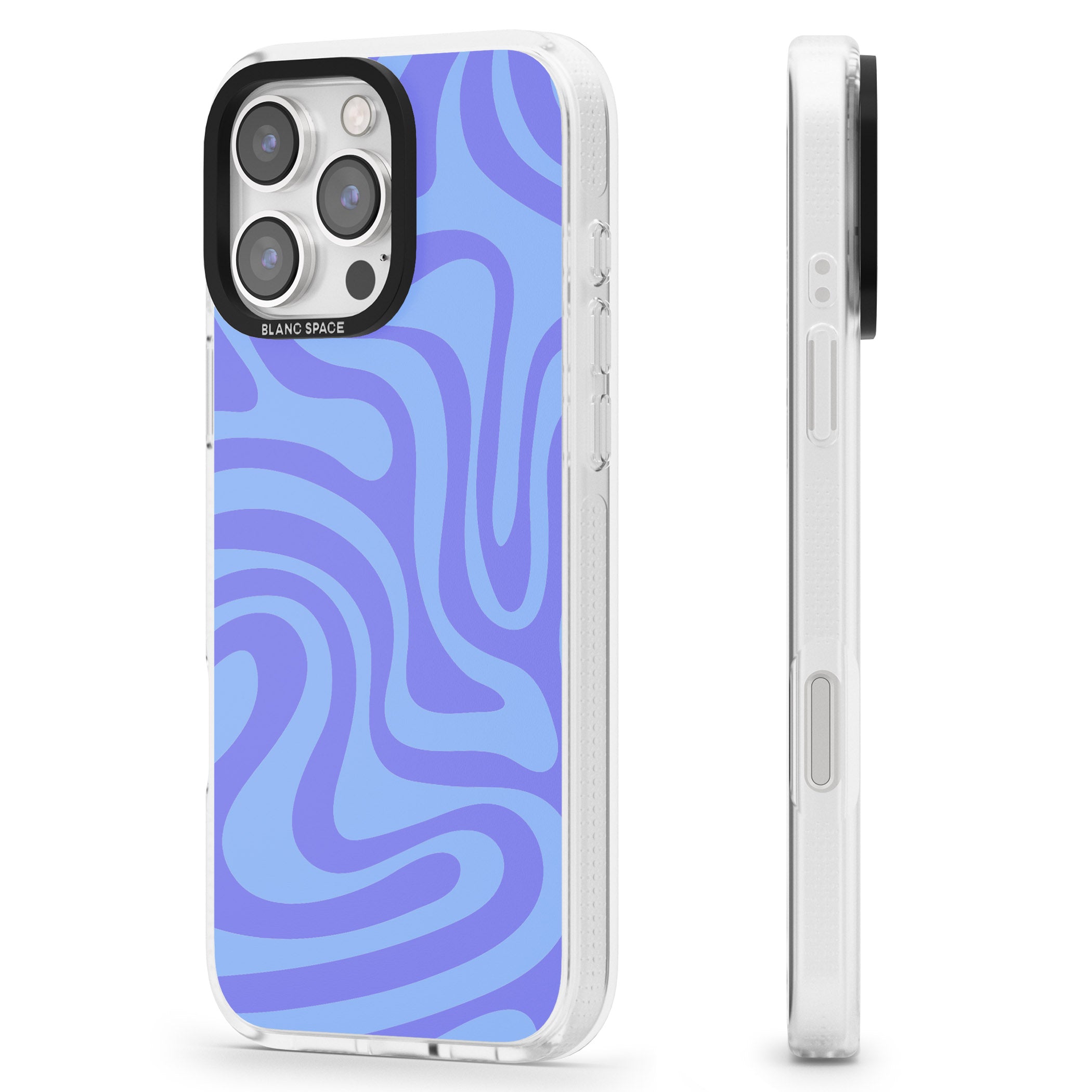 Tranquil Waves iPhone 16 Pro Max / 16 Pro Clear Case Impact Air - Blanc Space