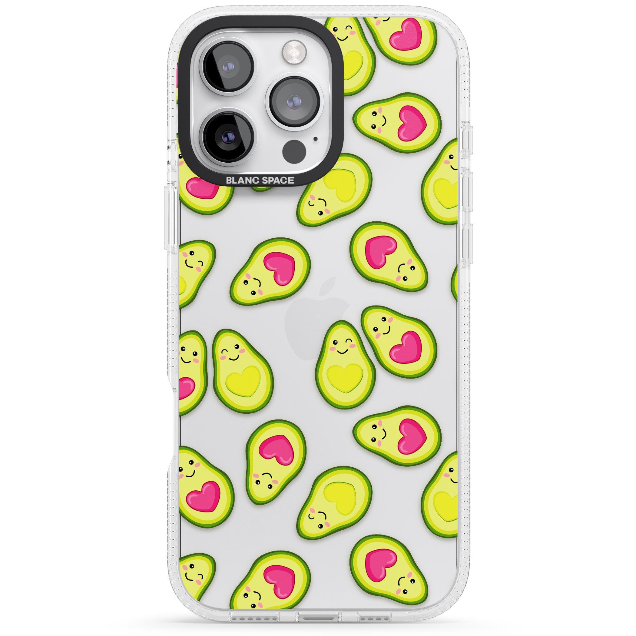 Avocado Love iPhone 16 Pro Max / 16 Pro Clear Case Impact Air - Blanc Space