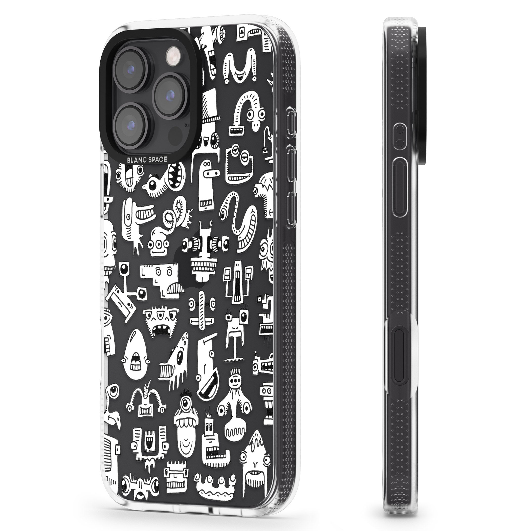 Weird Friends iPhone 16 Pro Max / 16 Pro Clear Case Impact Air - Blanc Space