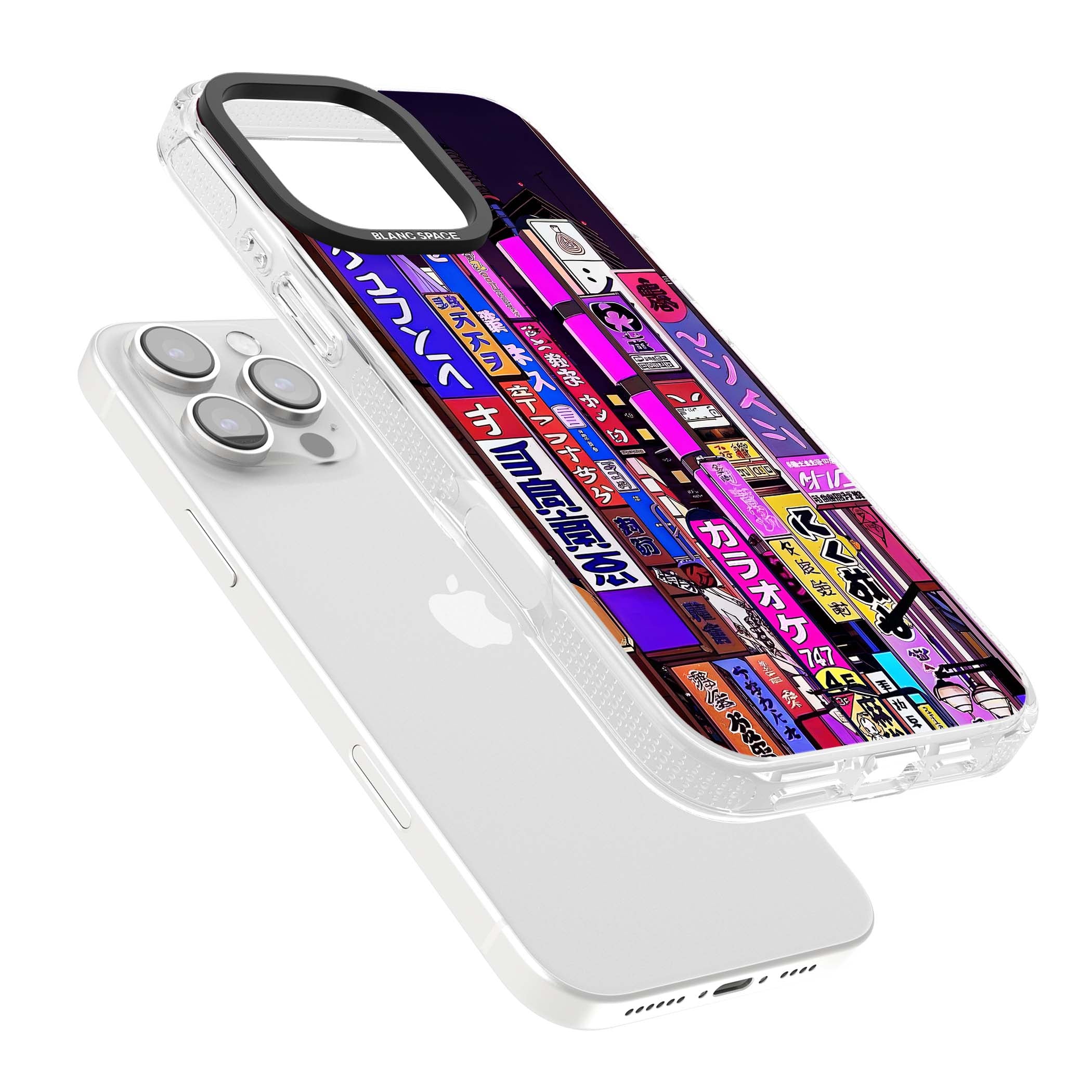 NEON NIGHT anime iPhone case | Clear Case Impact Air case for iPhone 16 Pro, iPhone 16 Pro Max