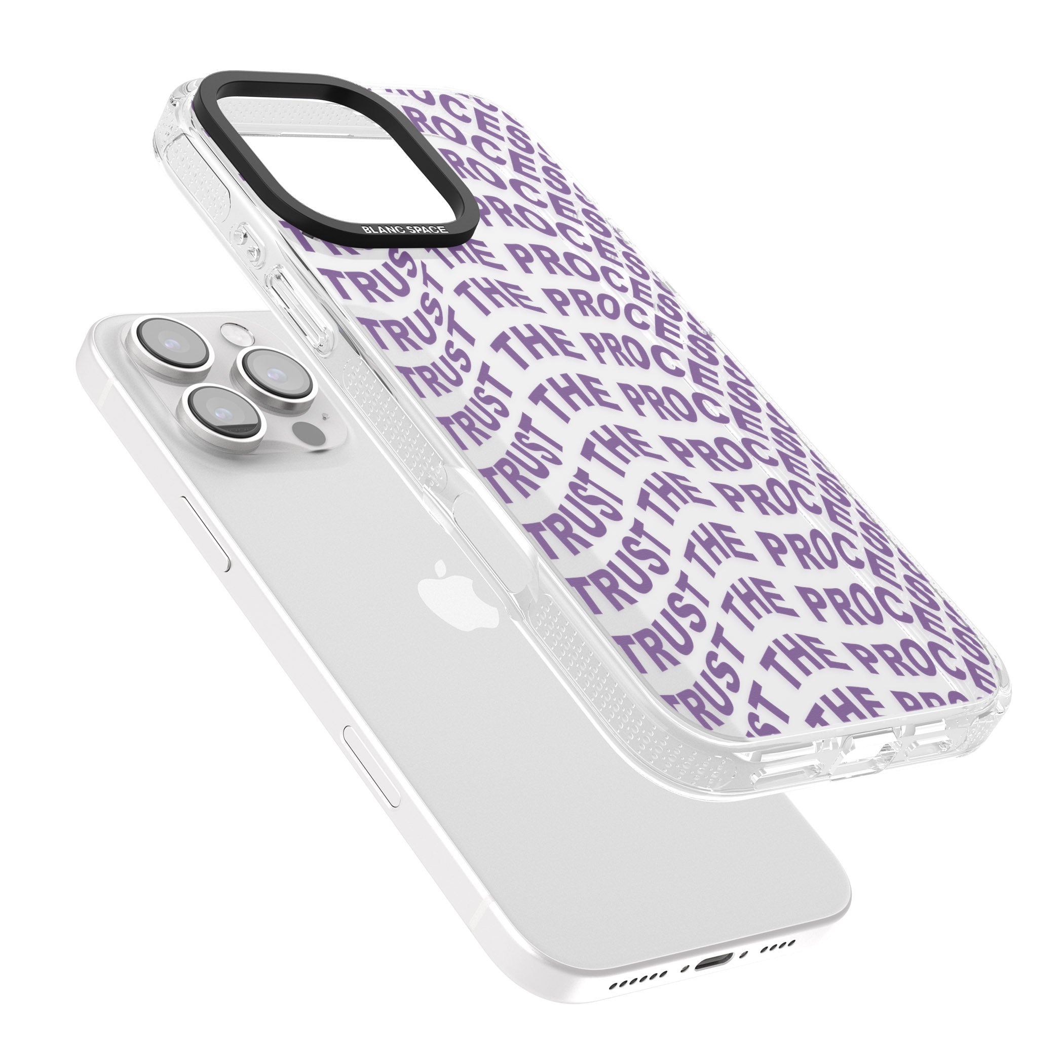 Trust The Process iPhone 16 Pro Max / 16 Pro Clear Case Impact Air - Blanc Space