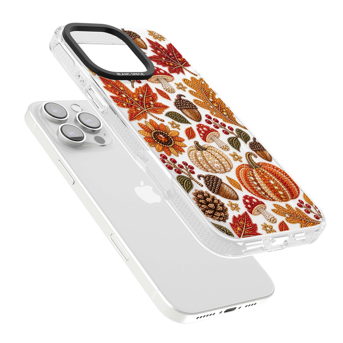 Beaded Autumn iPhone case | Clear Case Impact Air case for iPhone 16 Pro, iPhone 16 Pro Max