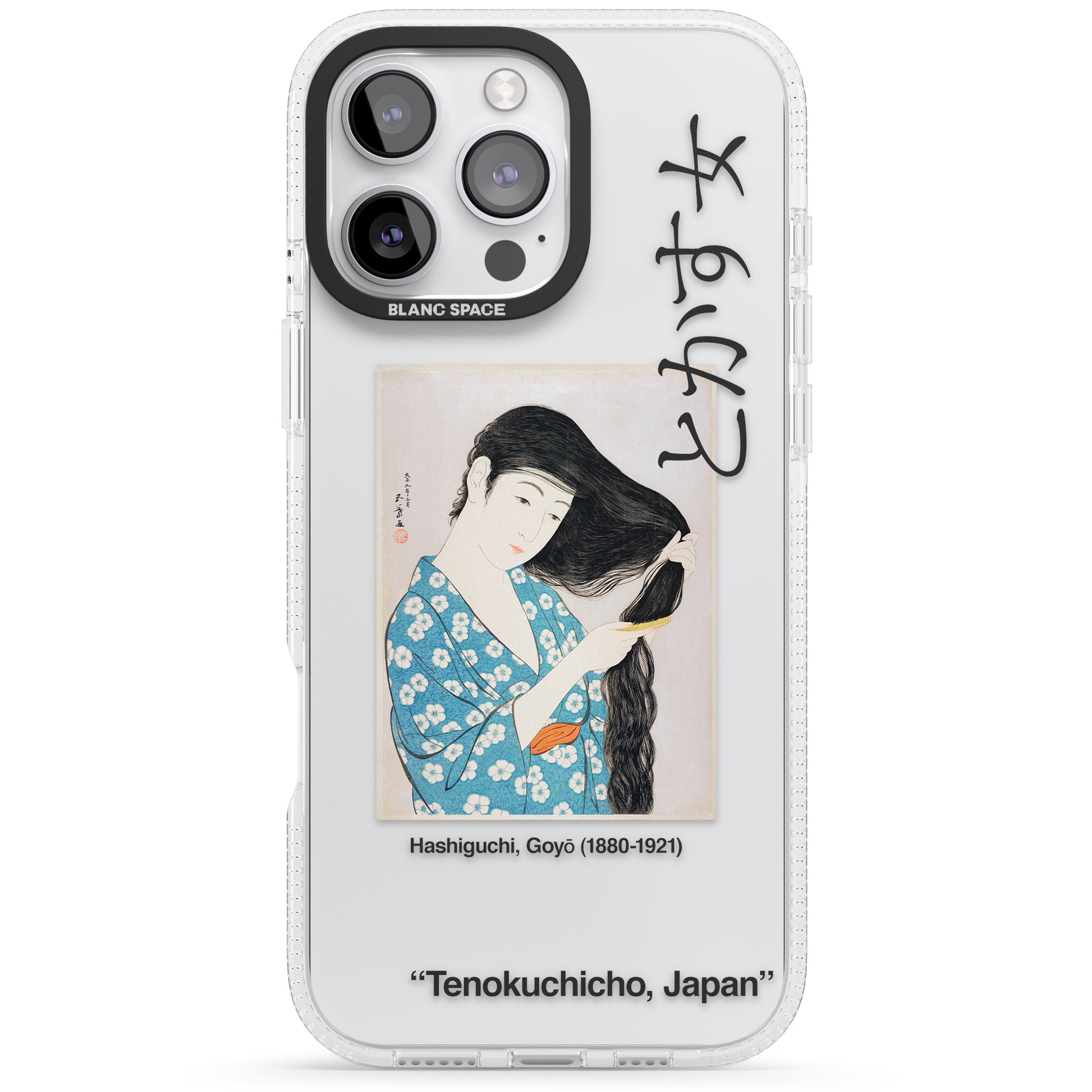 Goyo Hashiguchi iPhone 16 Pro Max / 16 Pro Clear Case Impact Air - Blanc Space