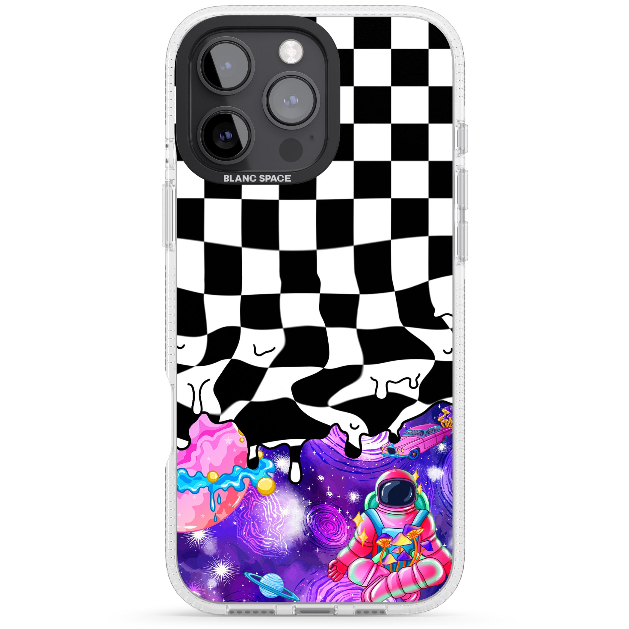 Washed Out iPhone 16 Pro Max / 16 Pro Clear Case Impact Air - Blanc Space