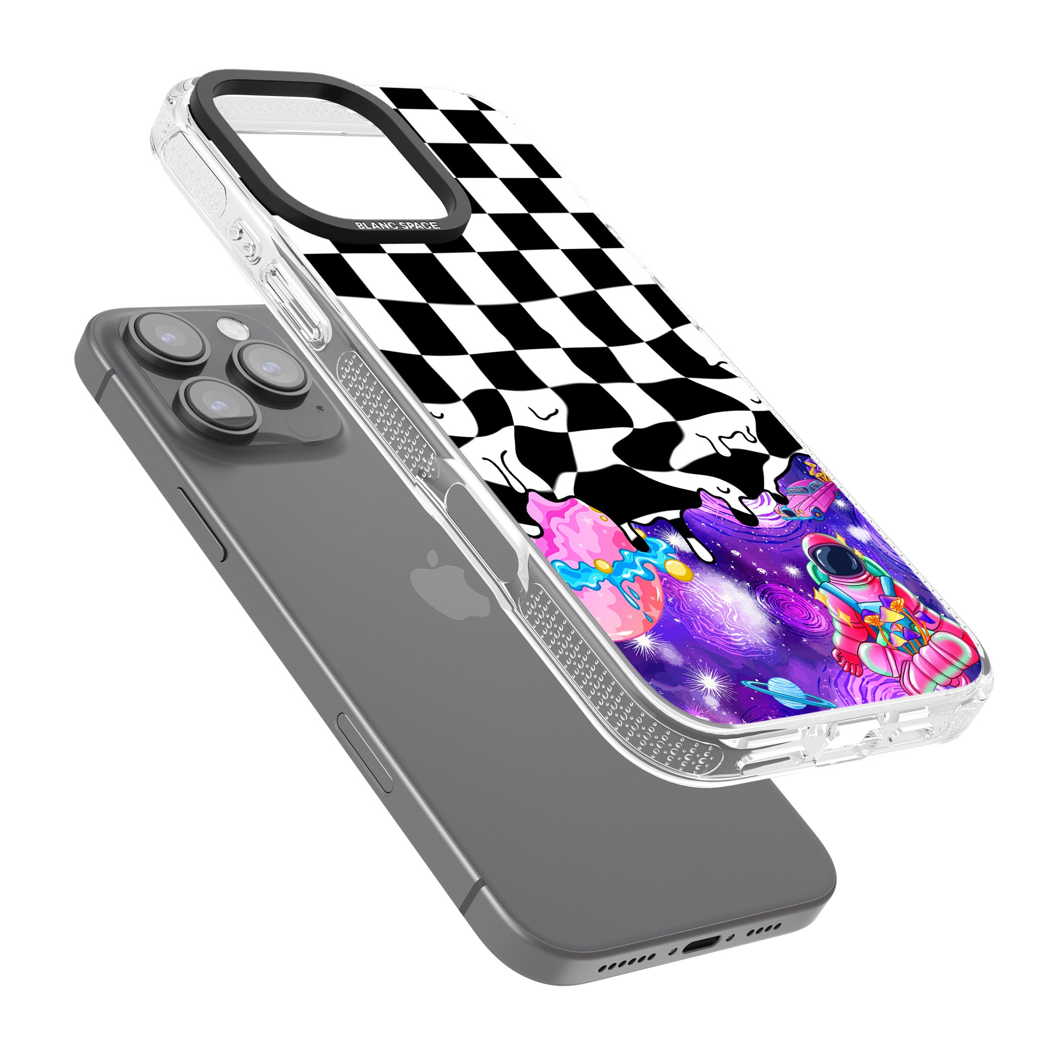 Washed Out iPhone 16 Pro Max / 16 Pro Clear Case Impact Air - Blanc Space