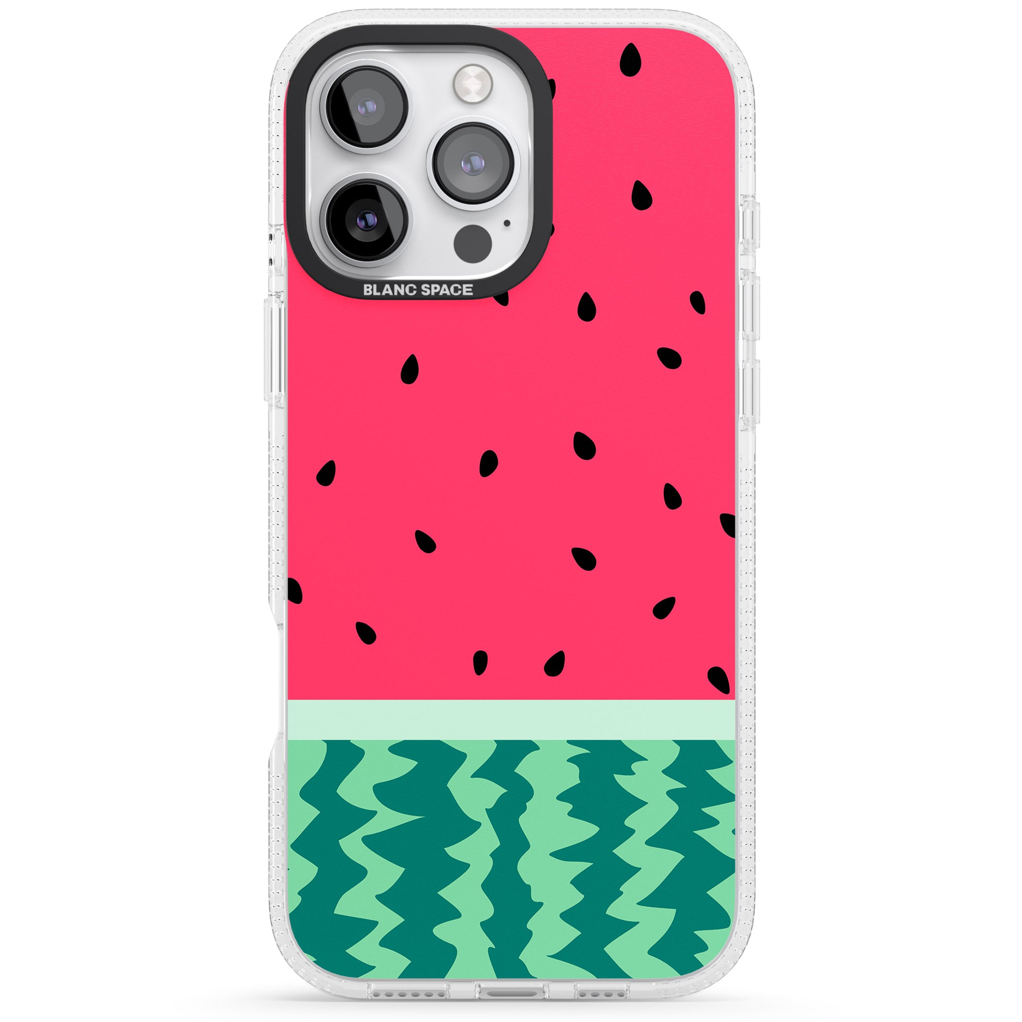 Full Watermelon Print iPhone 16 Pro Max / 16 Pro Clear Case Impact Air - Blanc Space