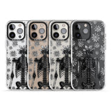 Skeleton Flower Impact Phone Case for iPhone 16 Pro, iPhone 16 Pro Max