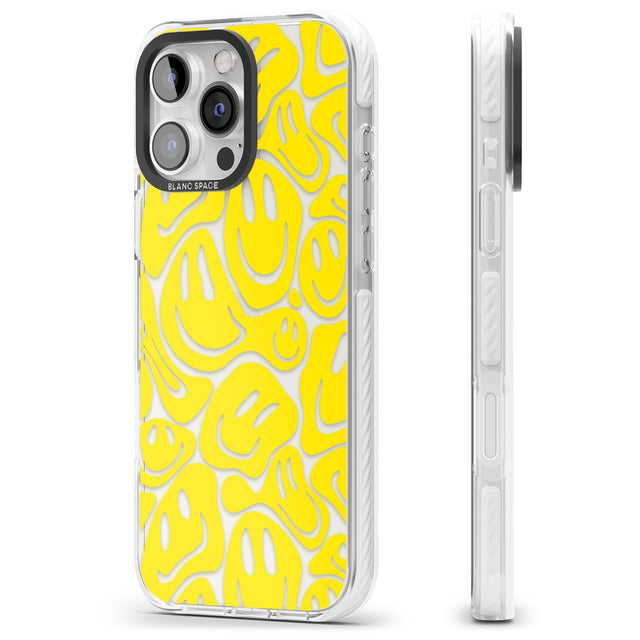 iPhone 16 Pro Max Yellow Acid Faces Black Impact Phone Case