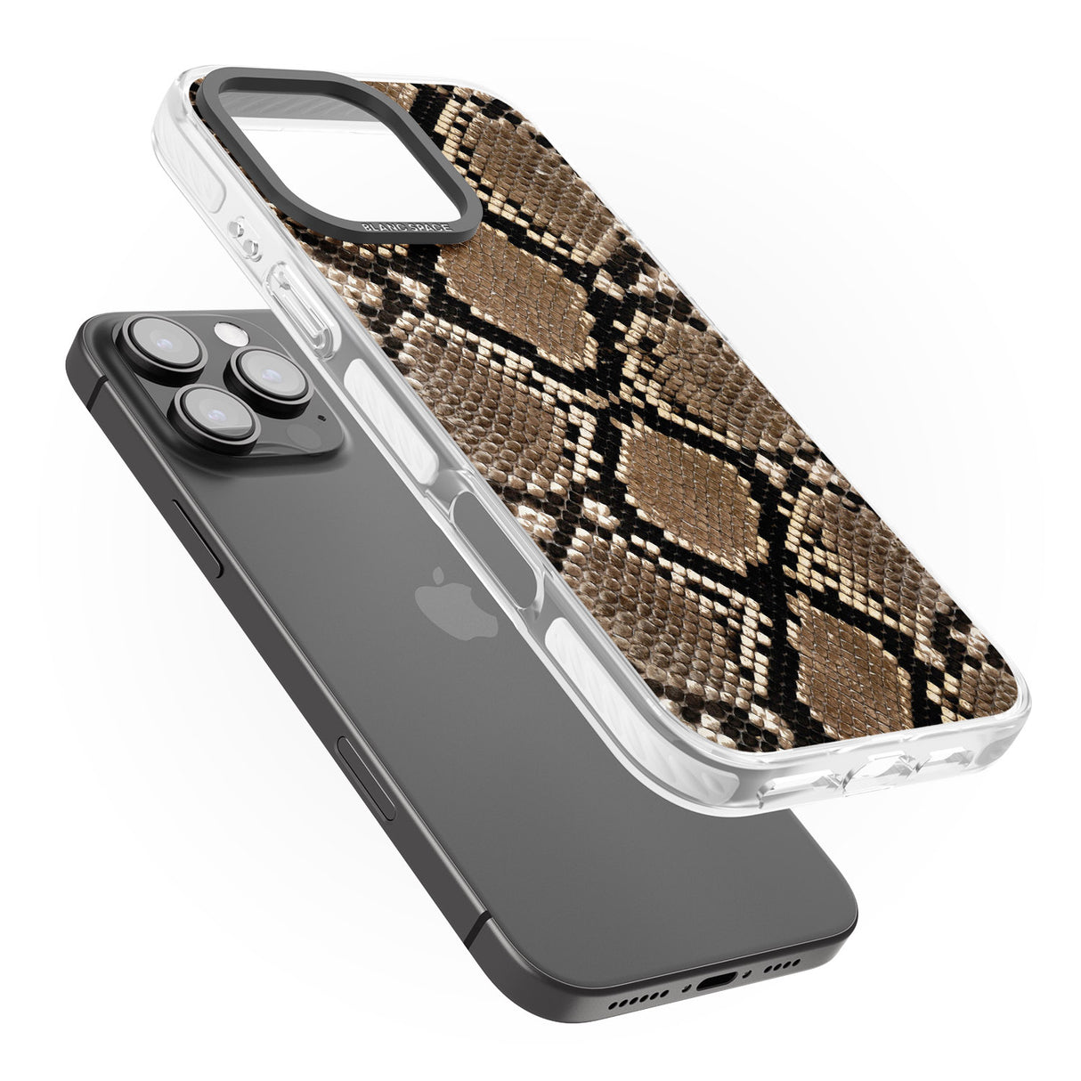 iPhone 16 Pro Max Snakeskin Black Impact Phone Case