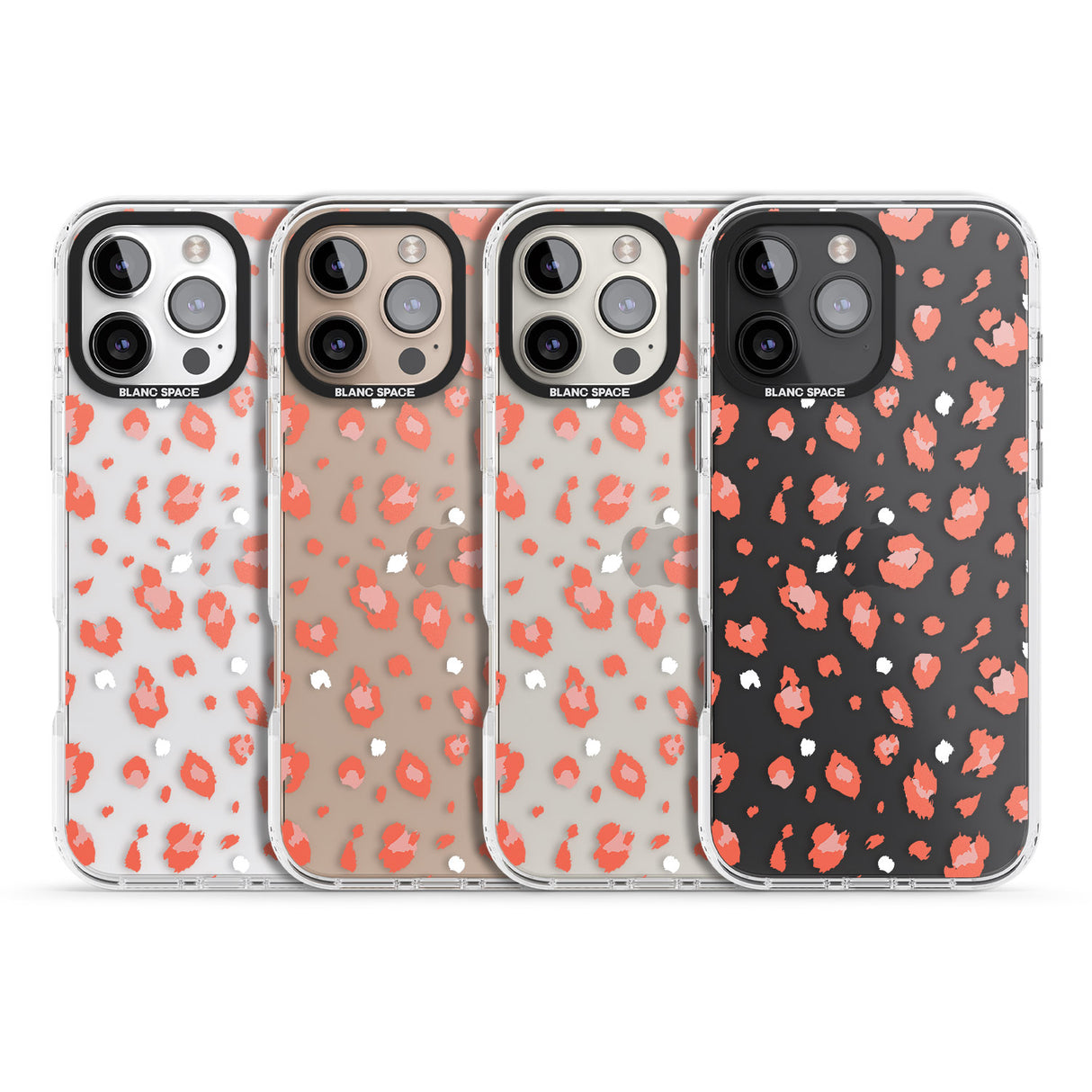 iPhone 16 Pro Max Two Colour Jaguar Transparent Animal Print Black Impact Phone Case