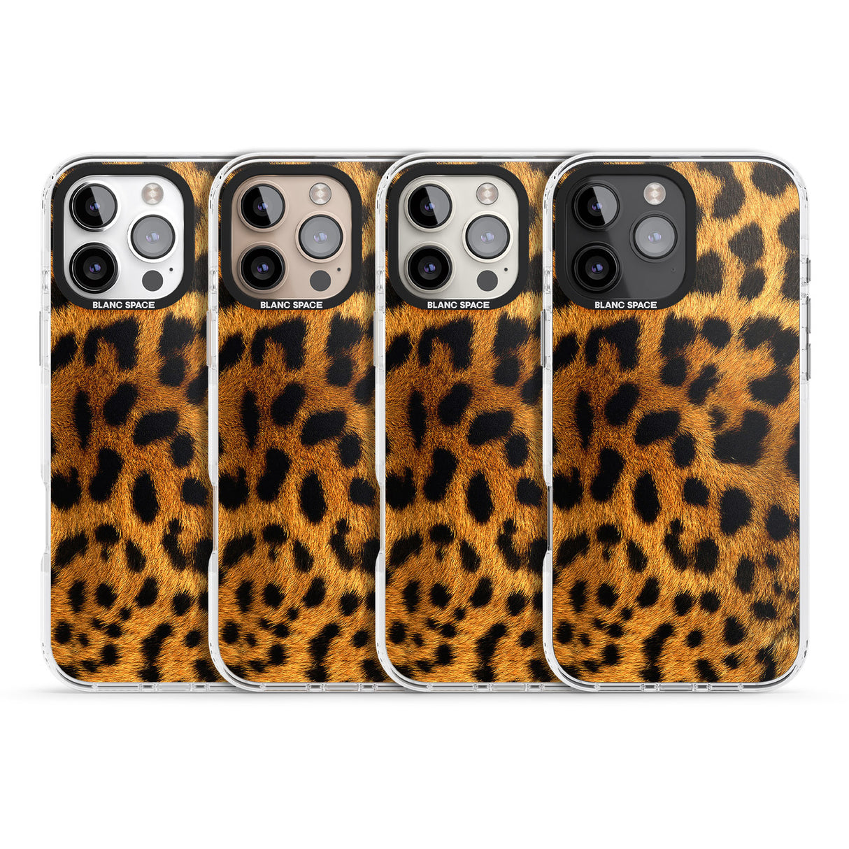 iPhone 16 Pro Max Leopard Print Black Impact Phone Case